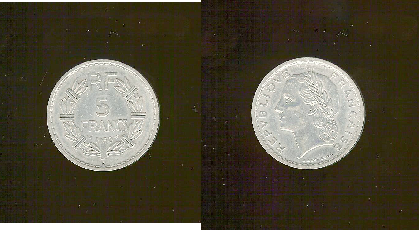 5 francs Lavrillier 1950B EF+